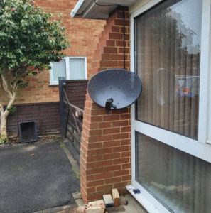 tv aerial satellite installation van