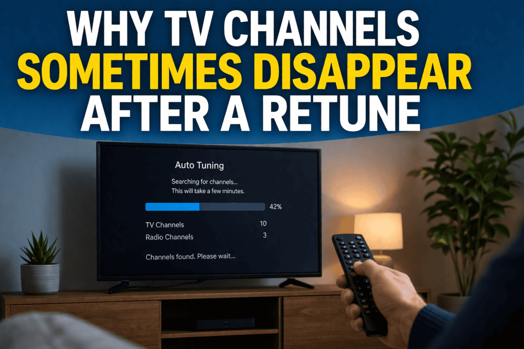 tv channels disappear after retune