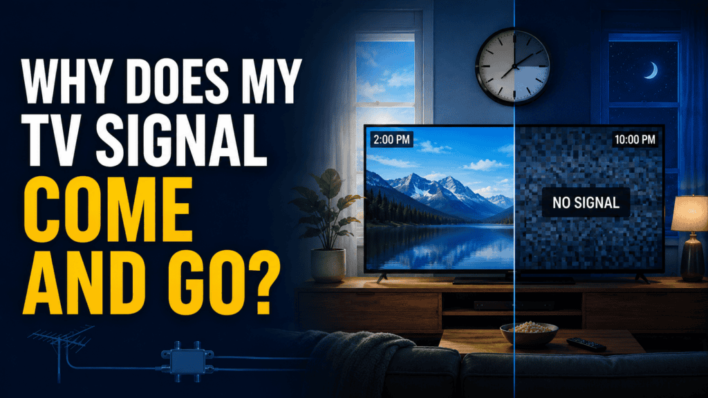 TV signal coming and going